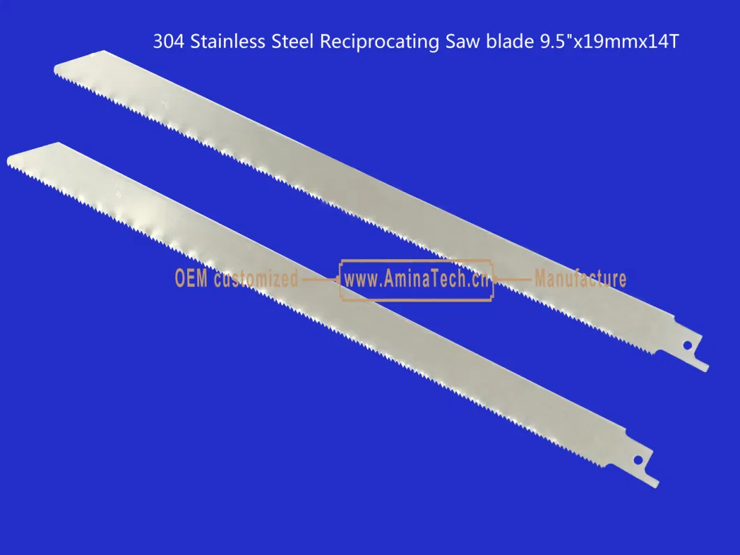 304 Stainless Steel Reciprocating Saw blade 9.5"x19mmx14T,Frozen Meat,Bones