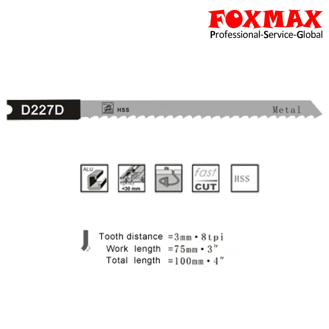 HSS Metal Fast and Curve Cutting Jig Saw Blades (FM-D227D)